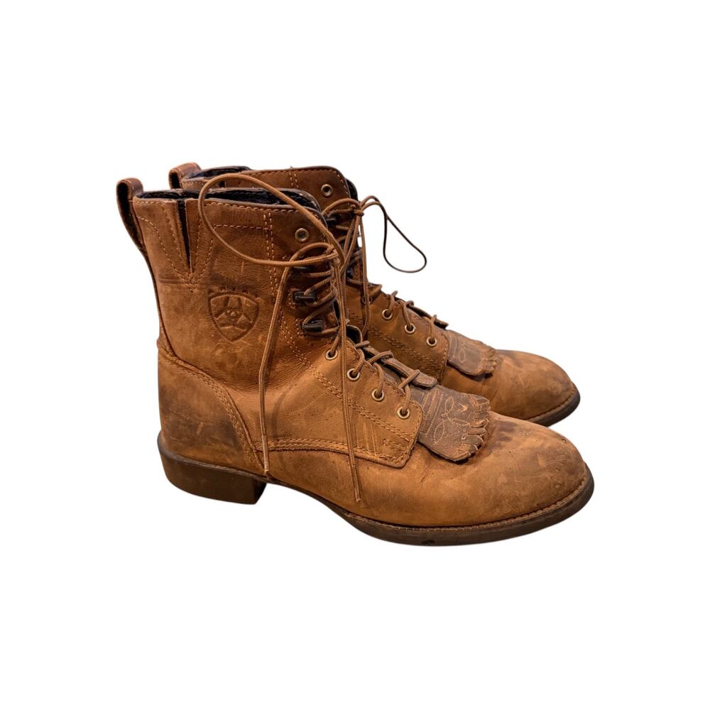 Ariat Women's Heritage Lacer Western Boots Sz. 8 Wide - Picture 2 of 9